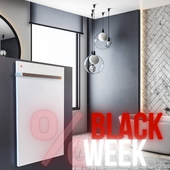 easyTherm® Infrarot Handtuchtrockner im Badezimmer