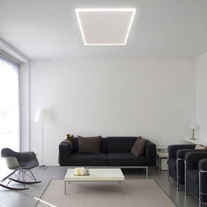 Lichtrahmen easyLight spaceW mit Infrarotheizung space30 im Wohnzimmer